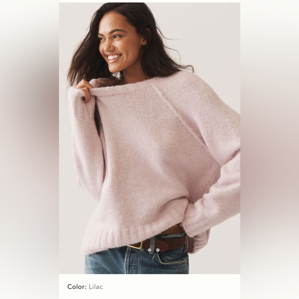 Anthropologie: The Cline Chunky Crewneck Sweater, size  Small. Colour is Lilac